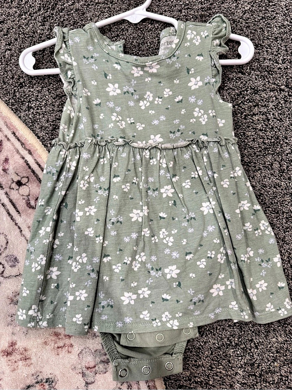Carter's Floral Dress with Bloomers in Green Size 12M